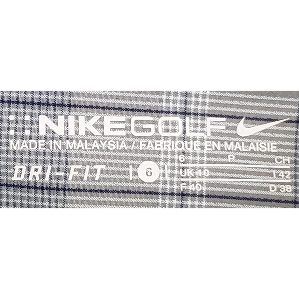 Nike Golf Dri-FIT Gray Plaid Pleated Skort Womens 6 Moisture Wicking Performance - Picture 3 of 16